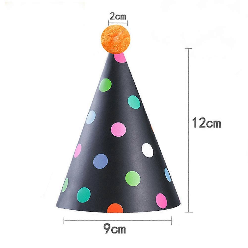 Paper Party Hats Birthday Party Cap Assorted Color 12 x 9 x 0.2cm Fashion Design Decorative 22Pack