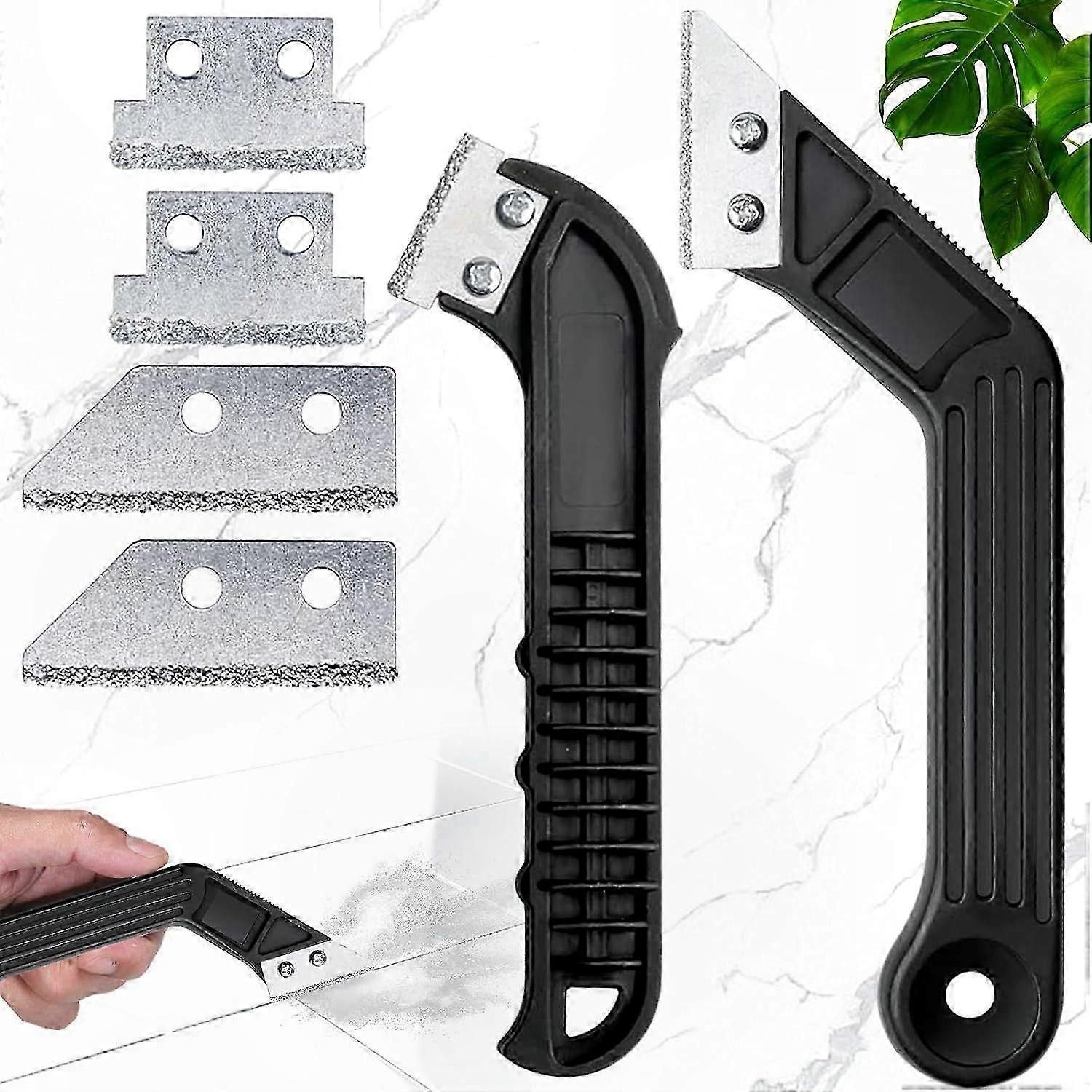 Manual Grout Removal Tool with 2 Blades, Tile Joint Saw and Scraper for Efficient Cleaning and Renovation