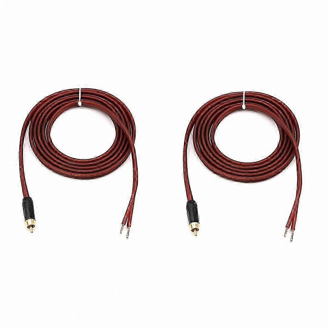 2-Pack RCA to Bare Wire Speaker Cables, Replacement Adapter for o Devices