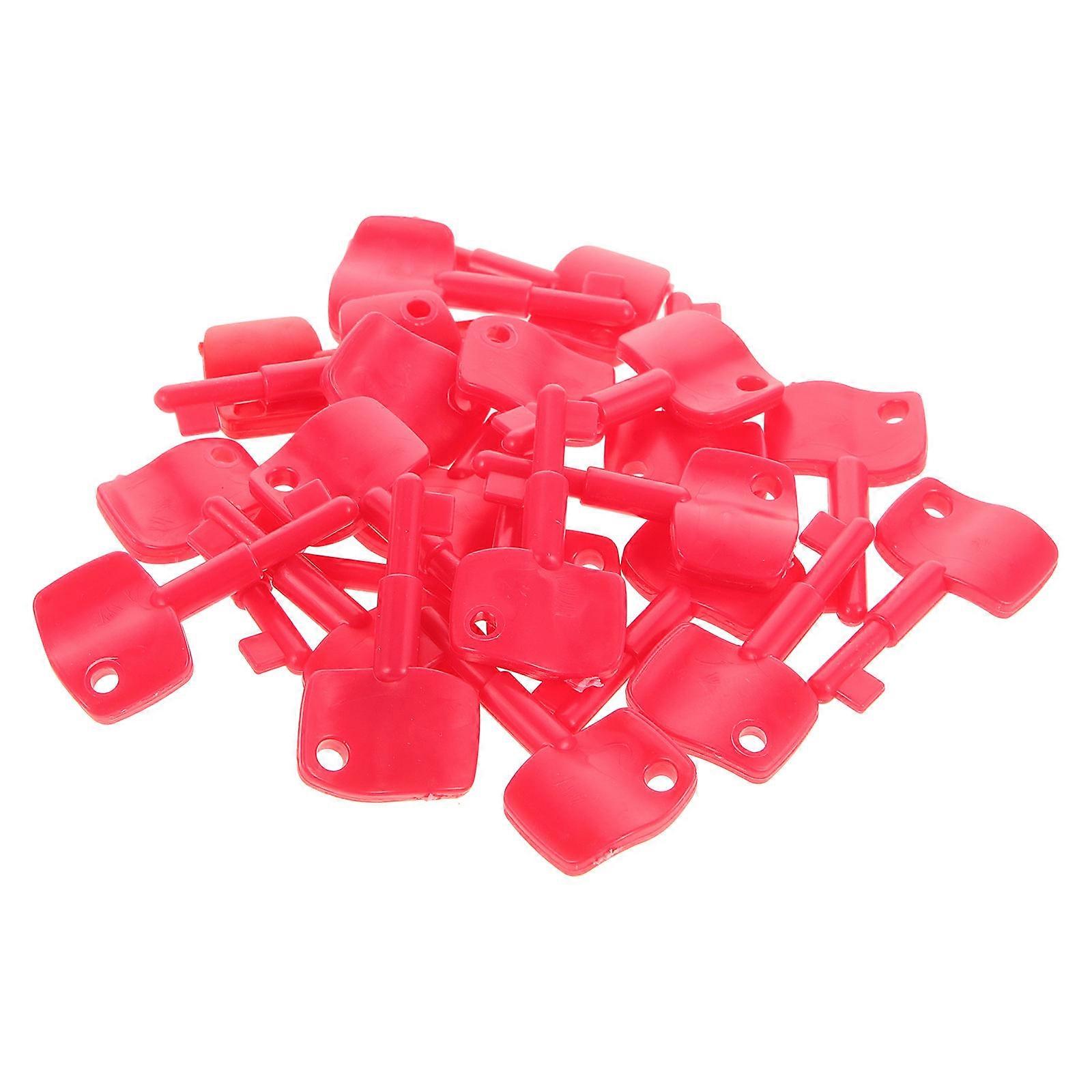 Panel Switch Reset Keys Emergency Button Reset Key Personal Users Red Plastic 20Pcs