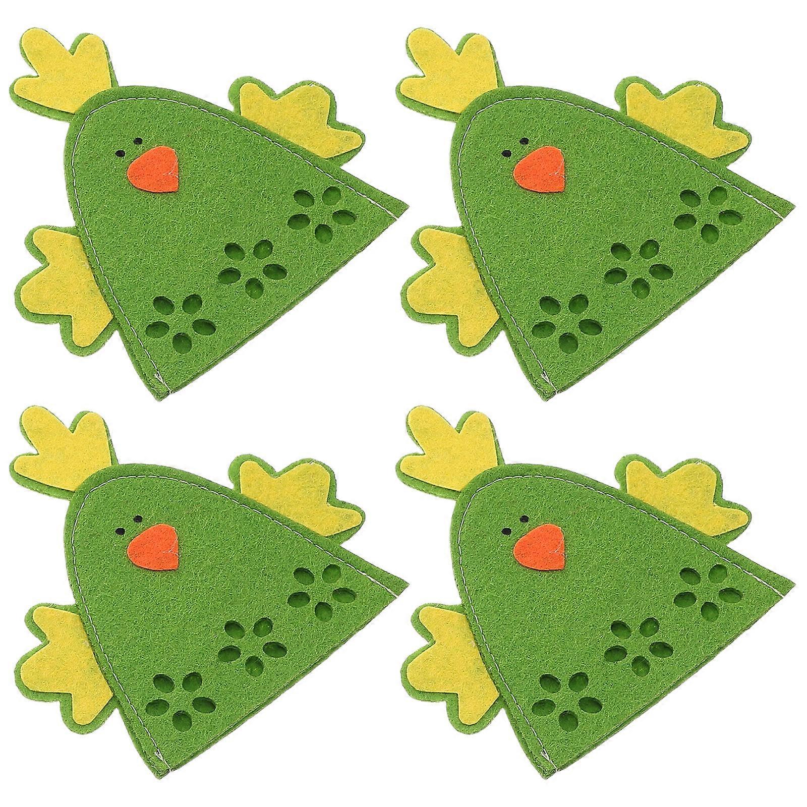 Easter Party Decorations Easter Chick Shaped Egg Covers for 8Pcs Green Cloth