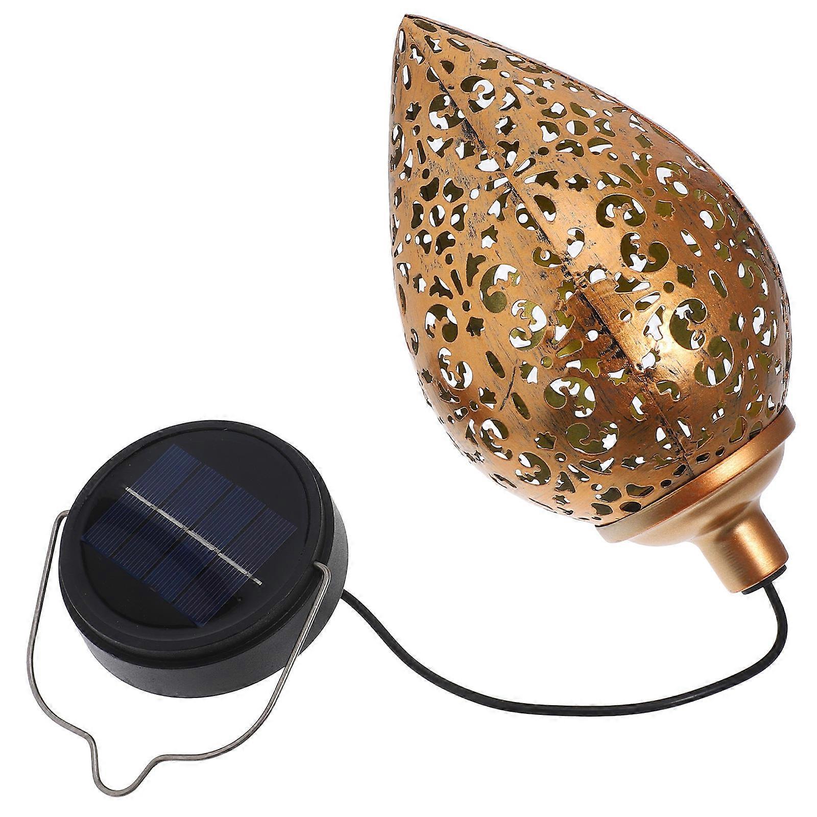 Outdoor Solar Lamp Iron Art Light with Solar Charging Function