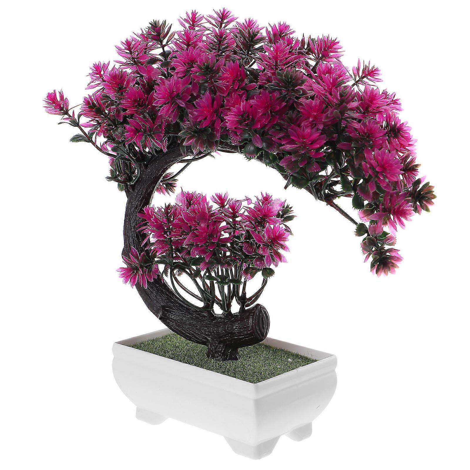 Simulation Green Plants 2Pcs Artificial Potted Bonsai for Home