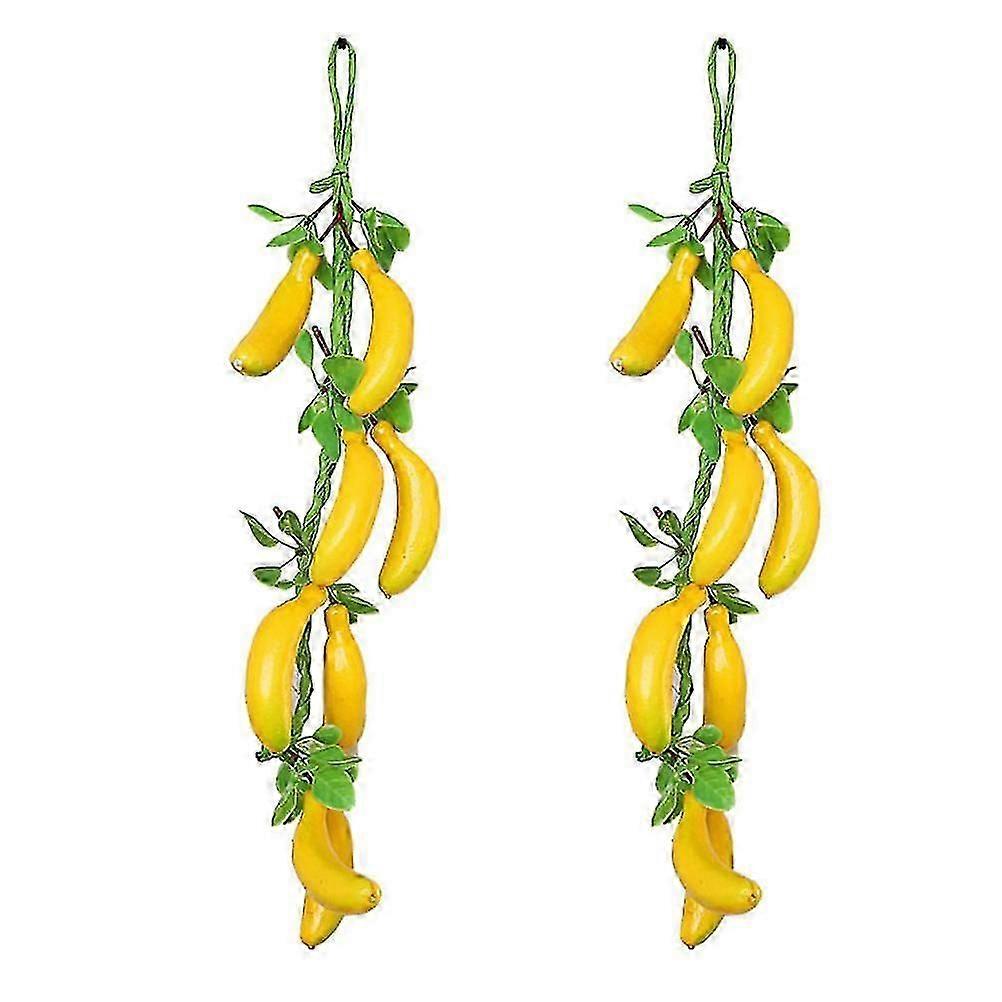 fake fruit banana decor hanging pendant 2pcs