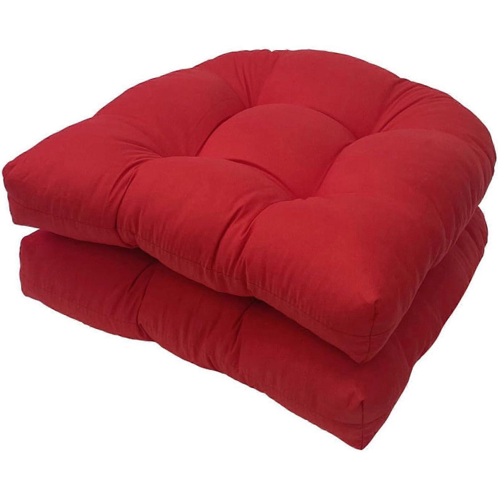 Memory Foam Chair Cushion Pads 2Pack NonSkid Tufted Seat Cover for UShaped Chairs