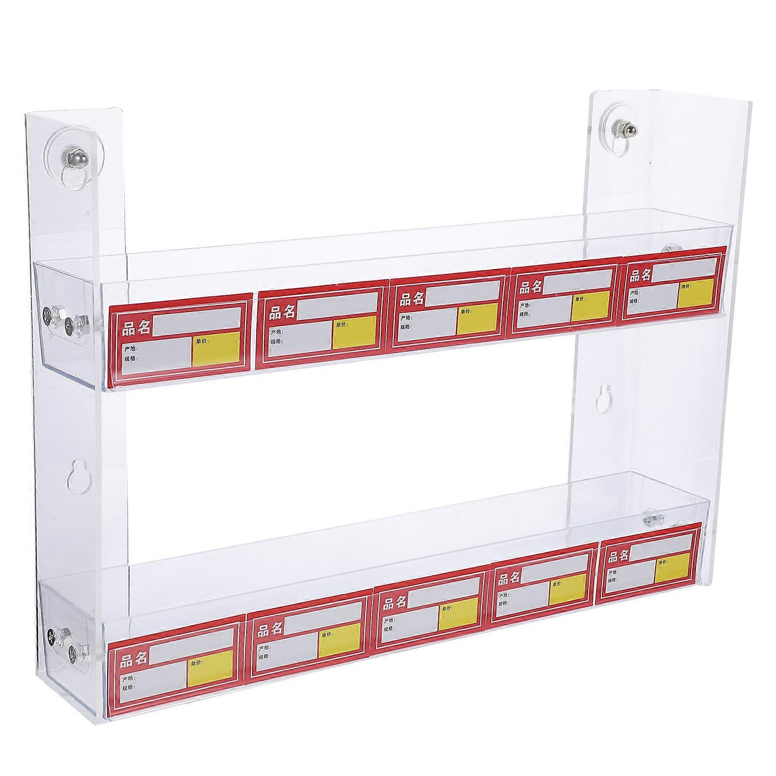 Display Rack for Displaying Use Transparent Plastic 2-Layer Holder 1Set