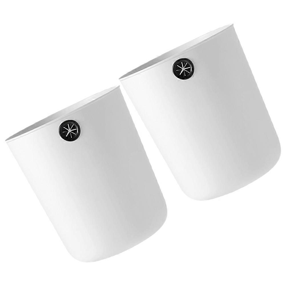 Plastic Trash Can Wastebasket for Bathroom Use 4Pcs White