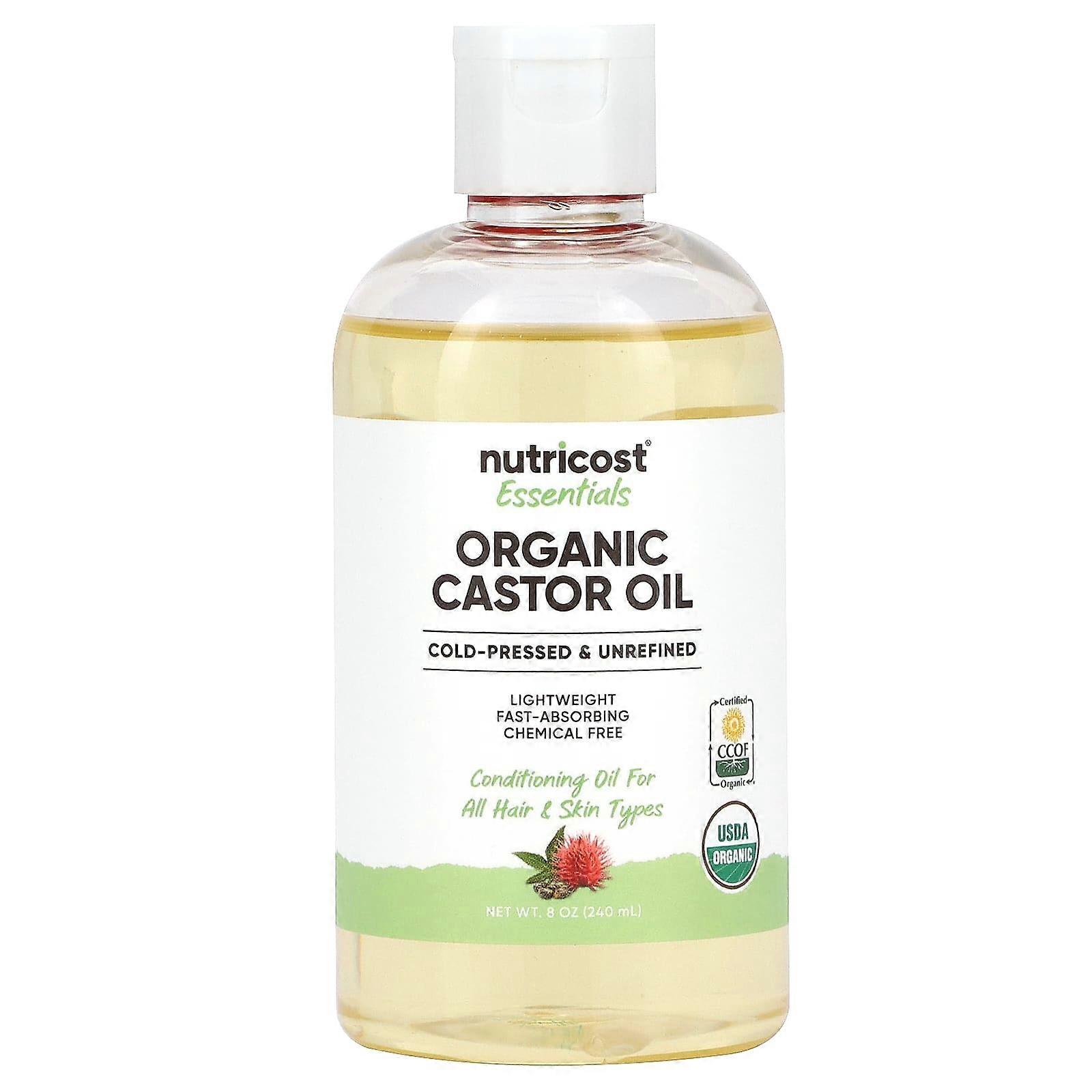 Essentials, Organic Castor Oil, 8 oz (240 ml)