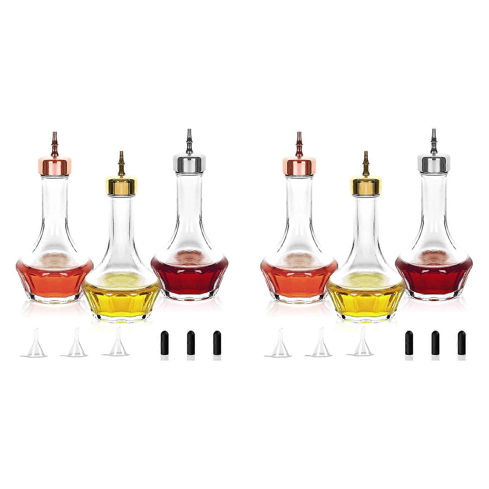 Bitters Bottle Set of 6-1.7oz/50ml Dasher Bottles Top Professional Bar Tool for Making Craft Home Bar and Restaurant