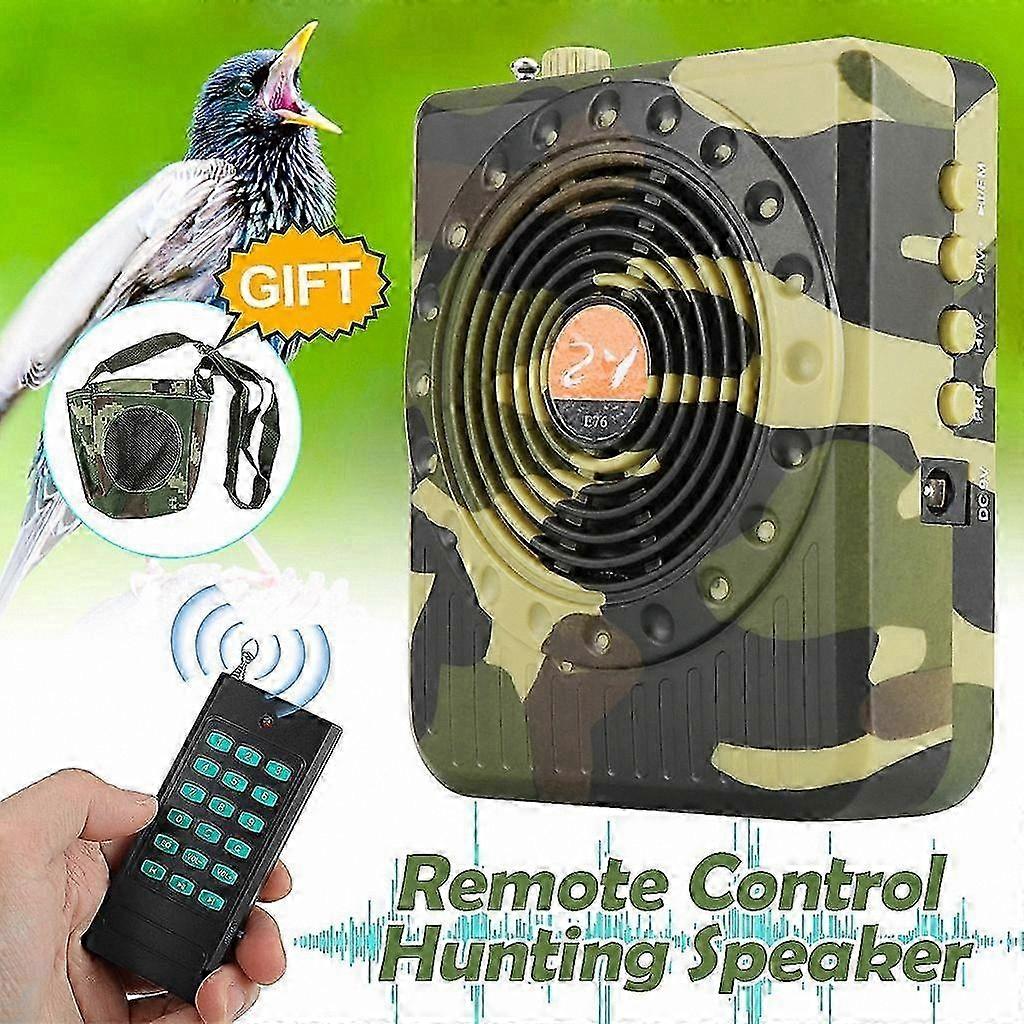 Electronic Bird Caller with Camouflage Design, 35W Hunting Decoy Speaker, MP3 Remote Control Kit for Outdoor Use