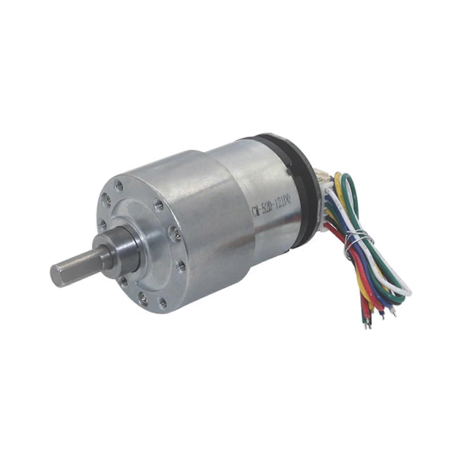 Geared Motor 37mm Diameter Low Speed Silent 12V 24V Operation CPR 44 Encoder Eccentric Shaft 22 RPM