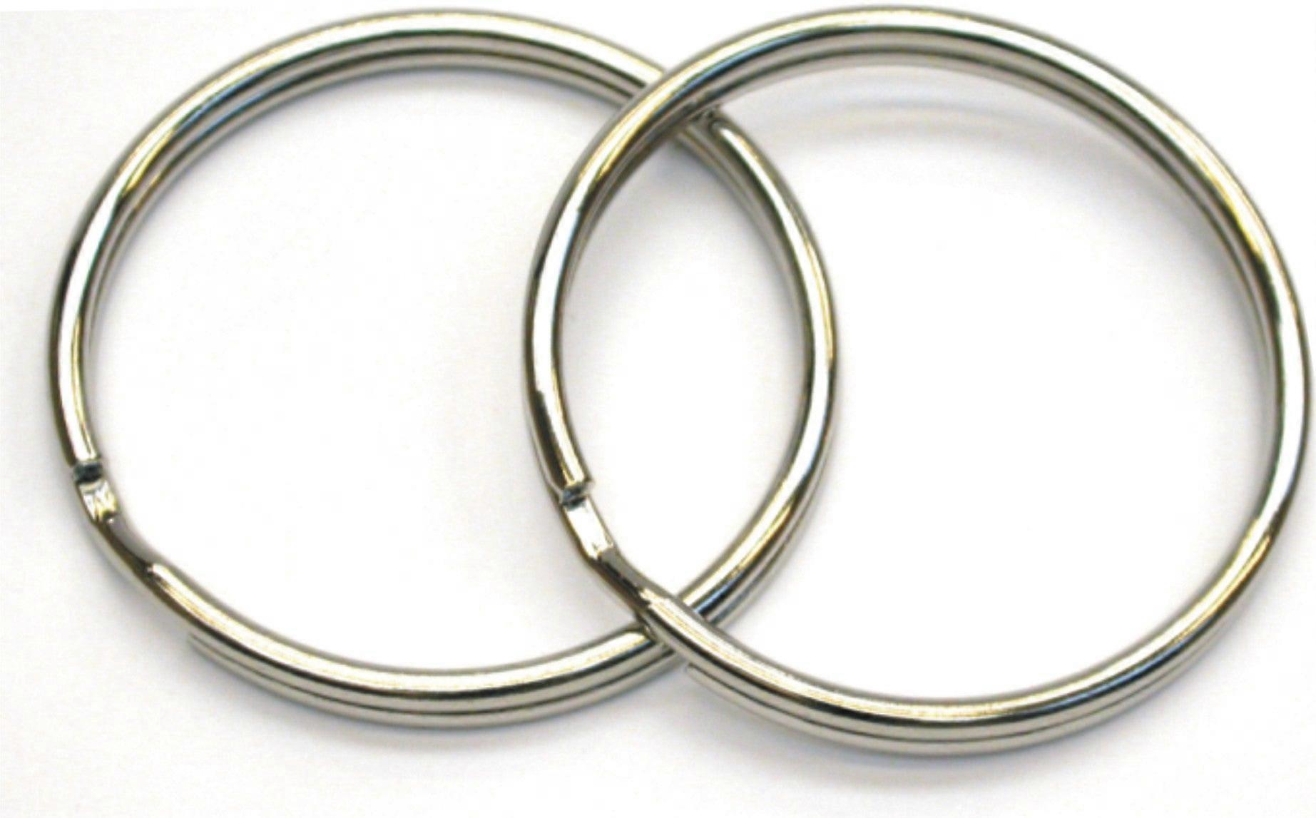 Beaver Pair Of Small 38mm Diameter Stainless Split Rings