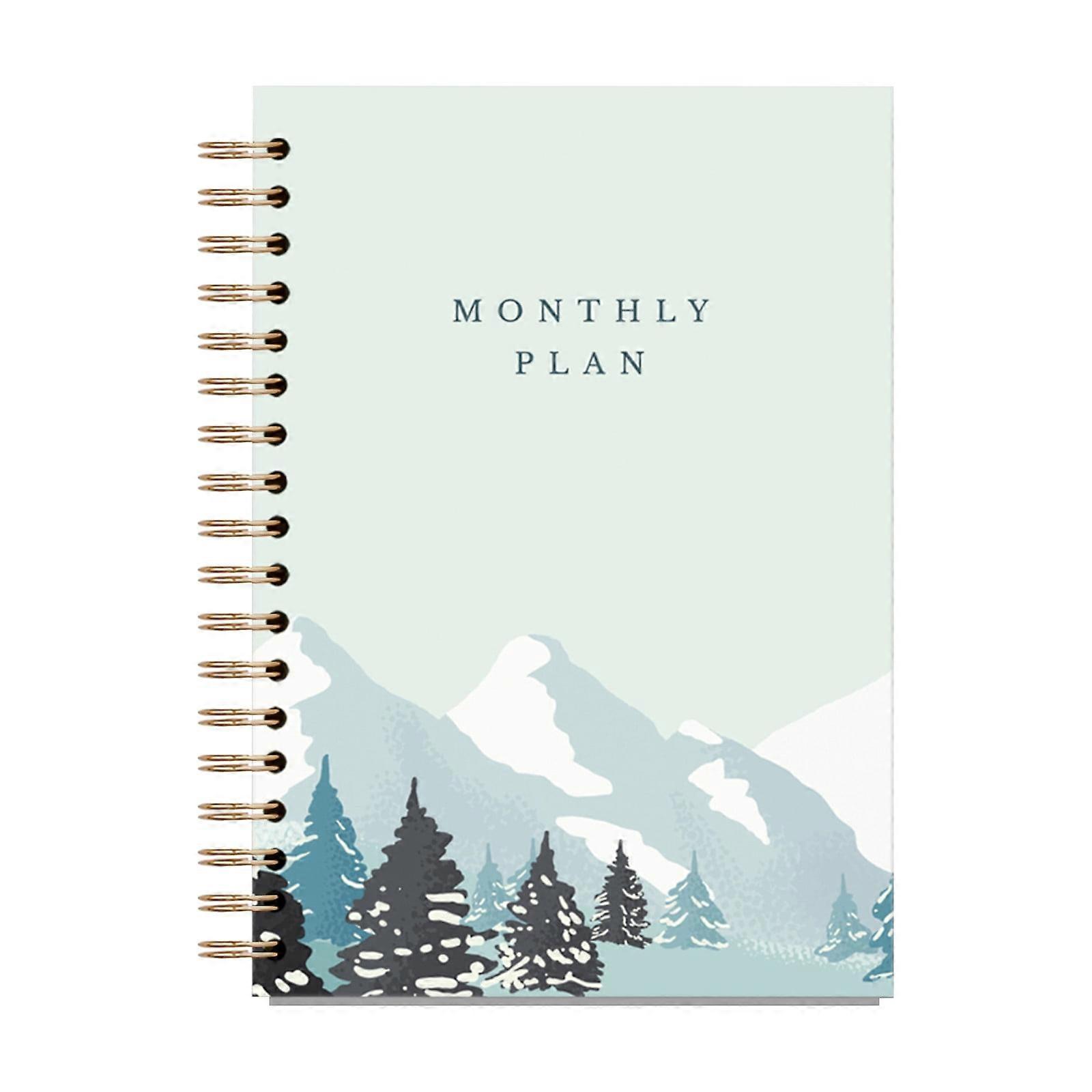 Clearance! Undated Daily Planner Book in English, Compatible with School Supplies, Cross-border Coil Schedule Book with Separate Pages
