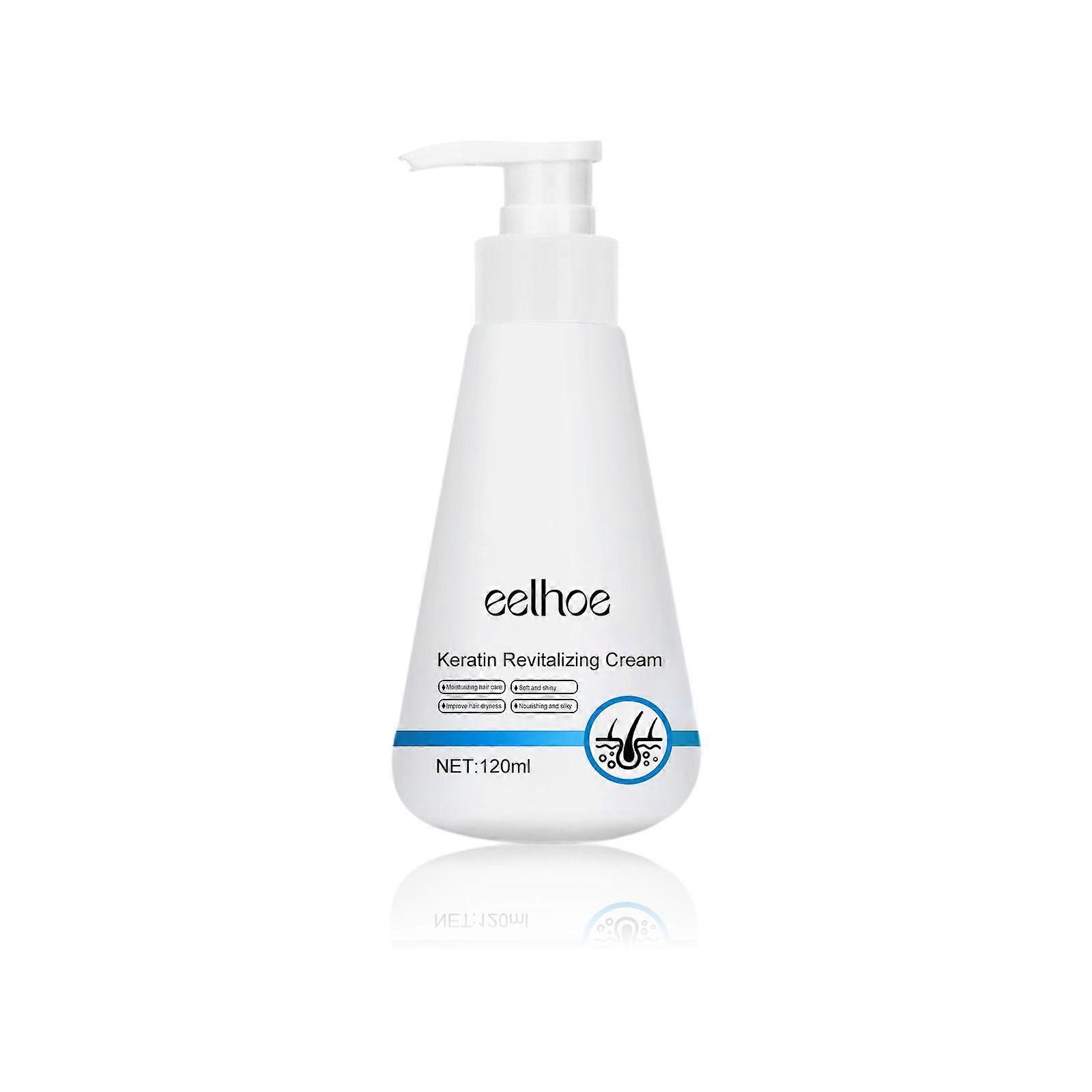 Keratin Revitalizing Cream, Long Lasting Fragrance Soft Light Smoothing Frizz Repair Split End Conditioner