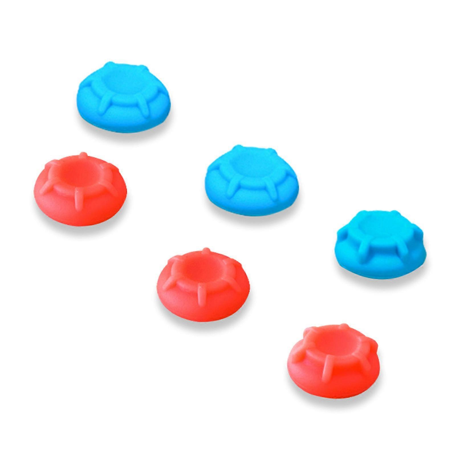 Against Slip Silicone Thumb Grips Enhances Controller Grip Silicone Thumbstick Protectors Against Slip Surfaces for Swit  Red and blue
