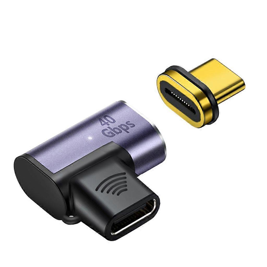 Adaptateur USB-C 100W Type-C vers USB C Convertisseur de charge rapide USB 4.0 40Gbps Connecteur d’extension Type-C à angle droit
