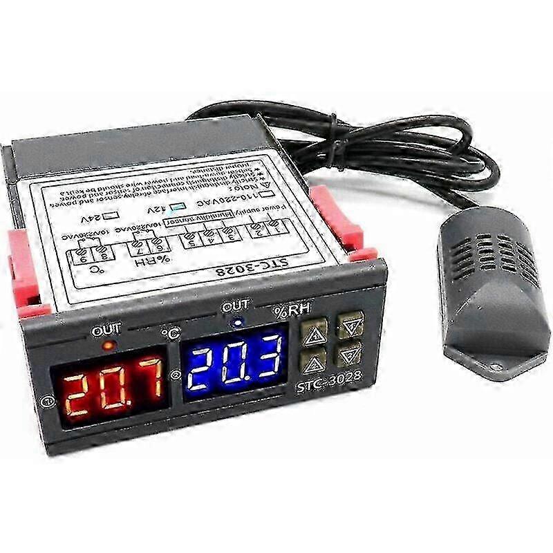 Digital Temperature and Humidity Monitor with Clear Display - Versatile Equipment Control for All Settings