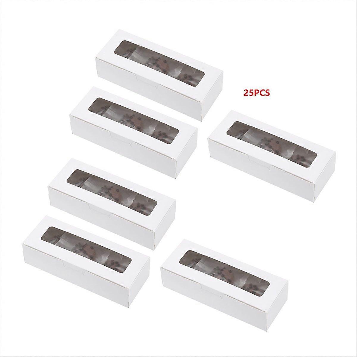 25 Pieces Macaron Boxes with Clear Display Window Macarons Container or Packaging Box Kit for Chocol