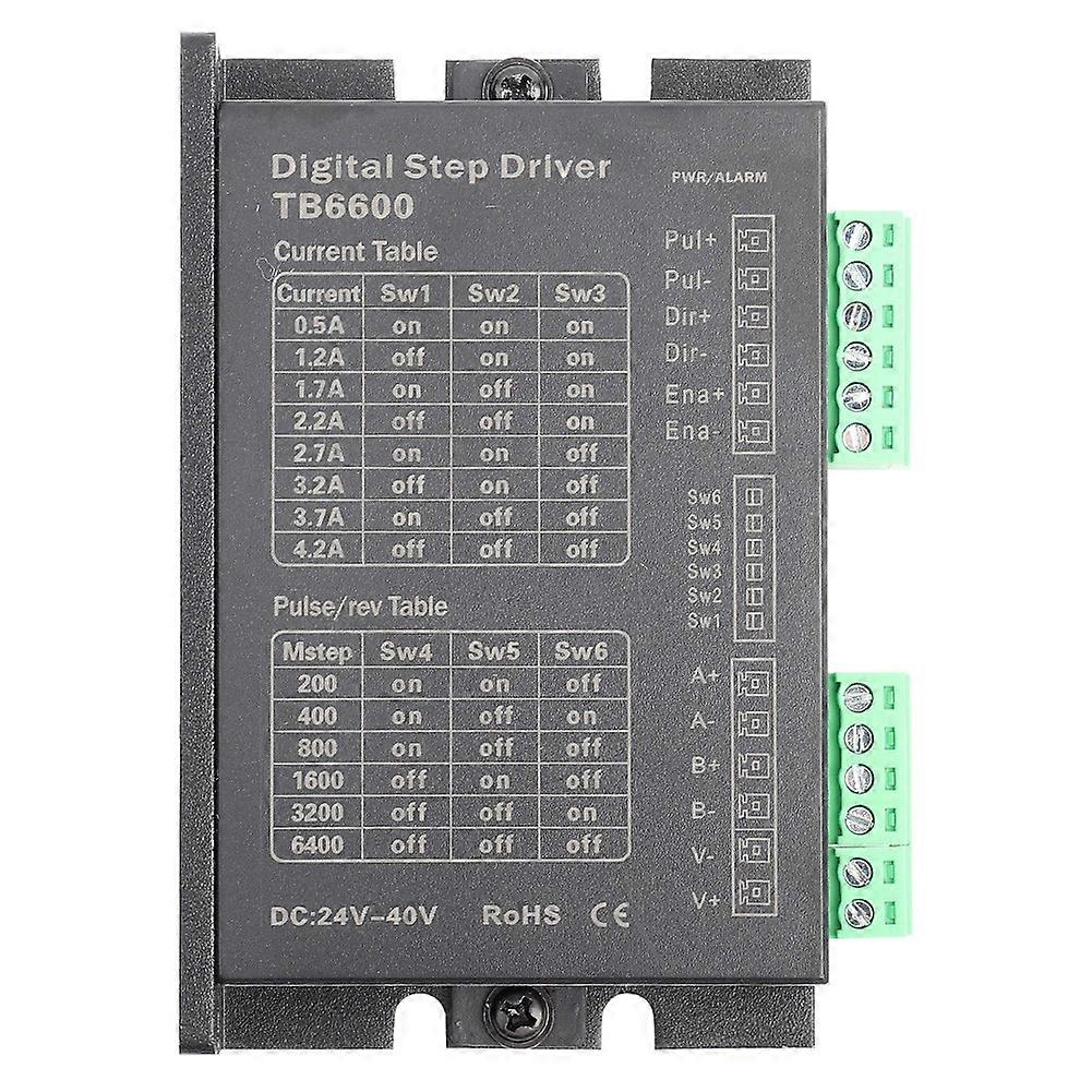 TB6600 DC24-40V 2 Phase/Bipolar Stepper Motor Driver 1.0~4.2A/Phase NEMA 17/23 Motor Controller