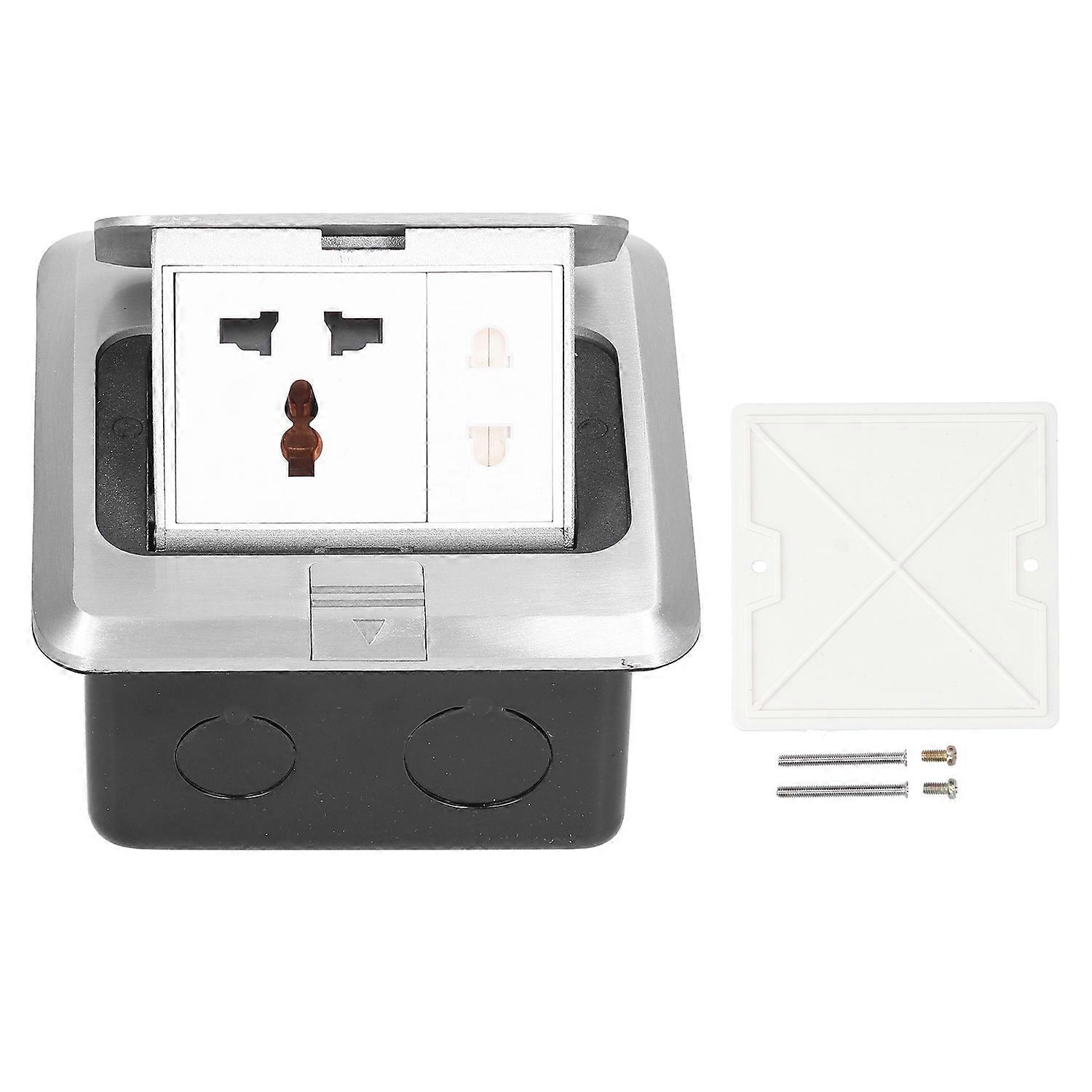 Floor Socket Pop Up Electrical Outlet Box Assembly Waterproof 250V 13A for Kitchen Office