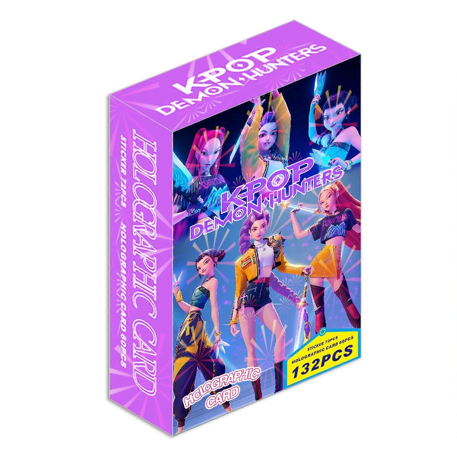 132 τεμάχια ολογραφικές φωτογραφικές κάρτες K-Pop Demon Hunters Korean Idol Lomo Card Pack Συλλογή δώρων, δώρα για πάρτι για παιδιά