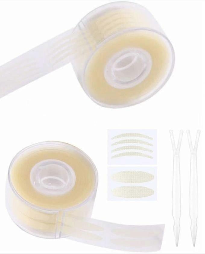 1200 Count Self-Adhesive Double Eyelid Tape for Invisible Eyelid Enhancement with 2 Pack Forks for Easy Application