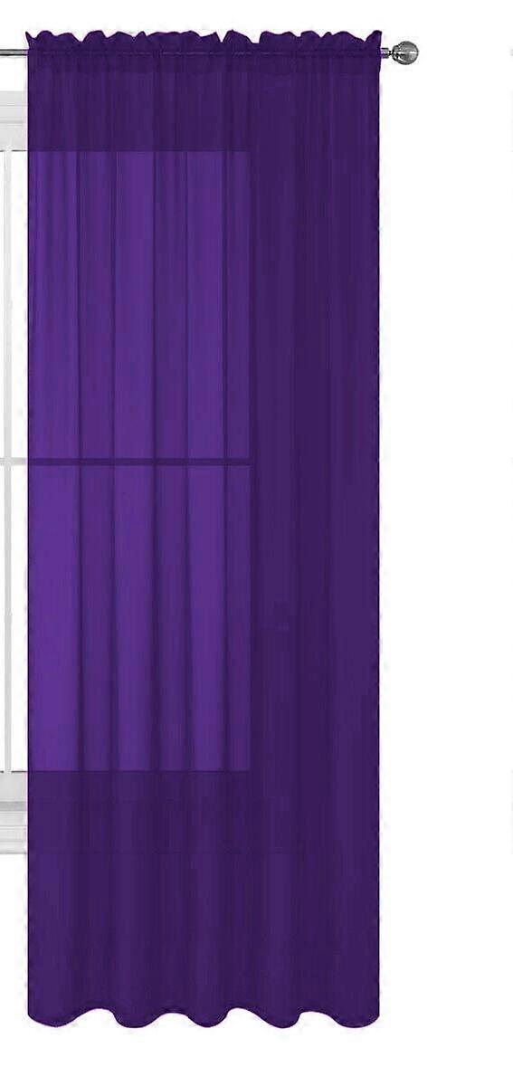 1 Pack Fully Stitched Sheer Window Curtain Panel Drape 63" 84" 95" 108" 120" L