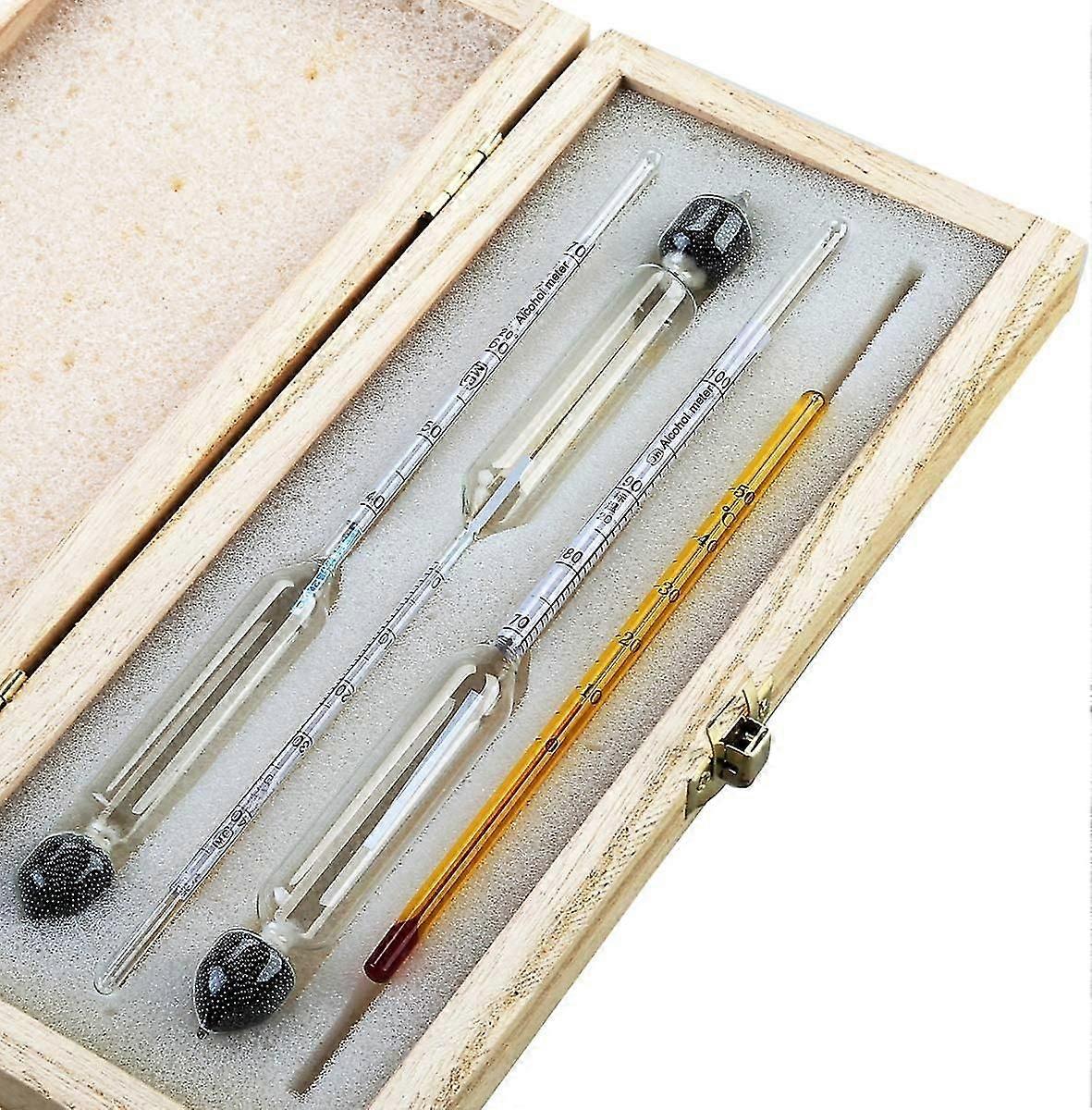 Professional Alcohol Meterset Of 3 Hydrometers With Graduation From 0 To 100%