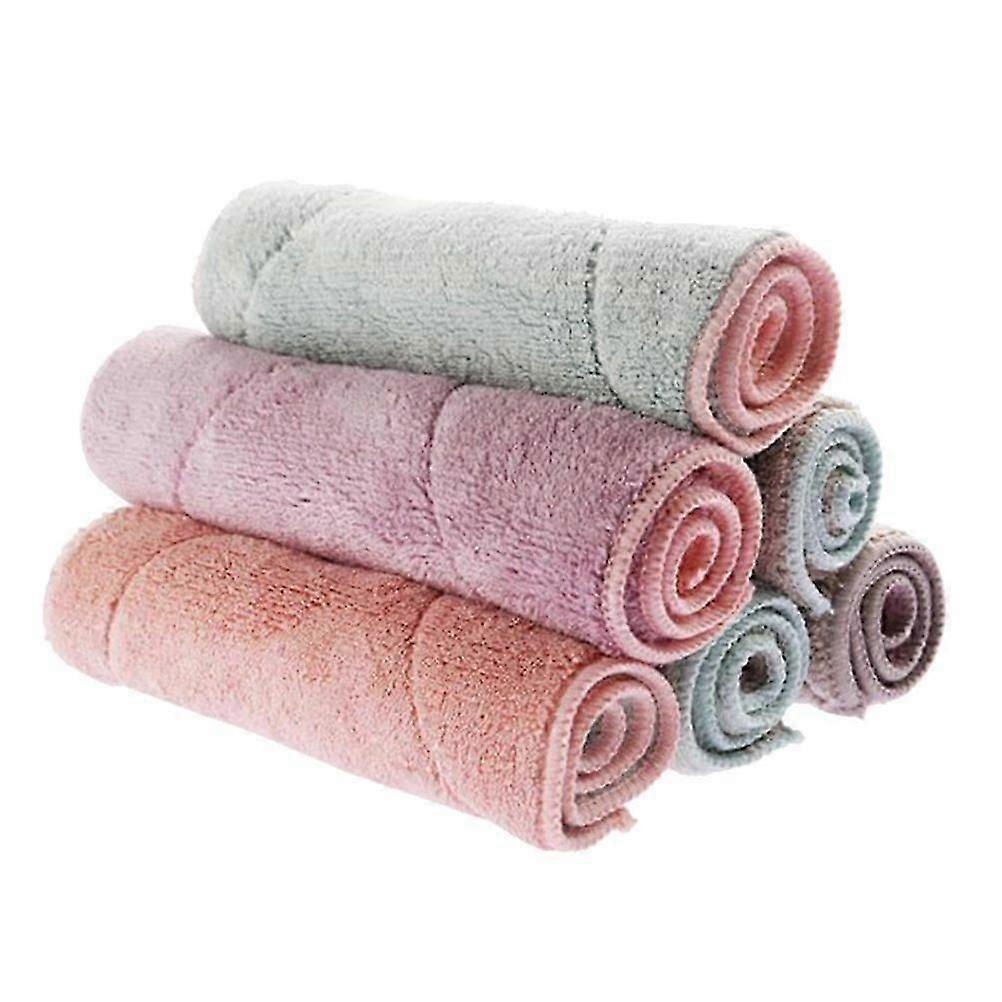 10 Kitchen Cloths, Quick Drying Scourers, Thick Cloths (Random Color)[D]