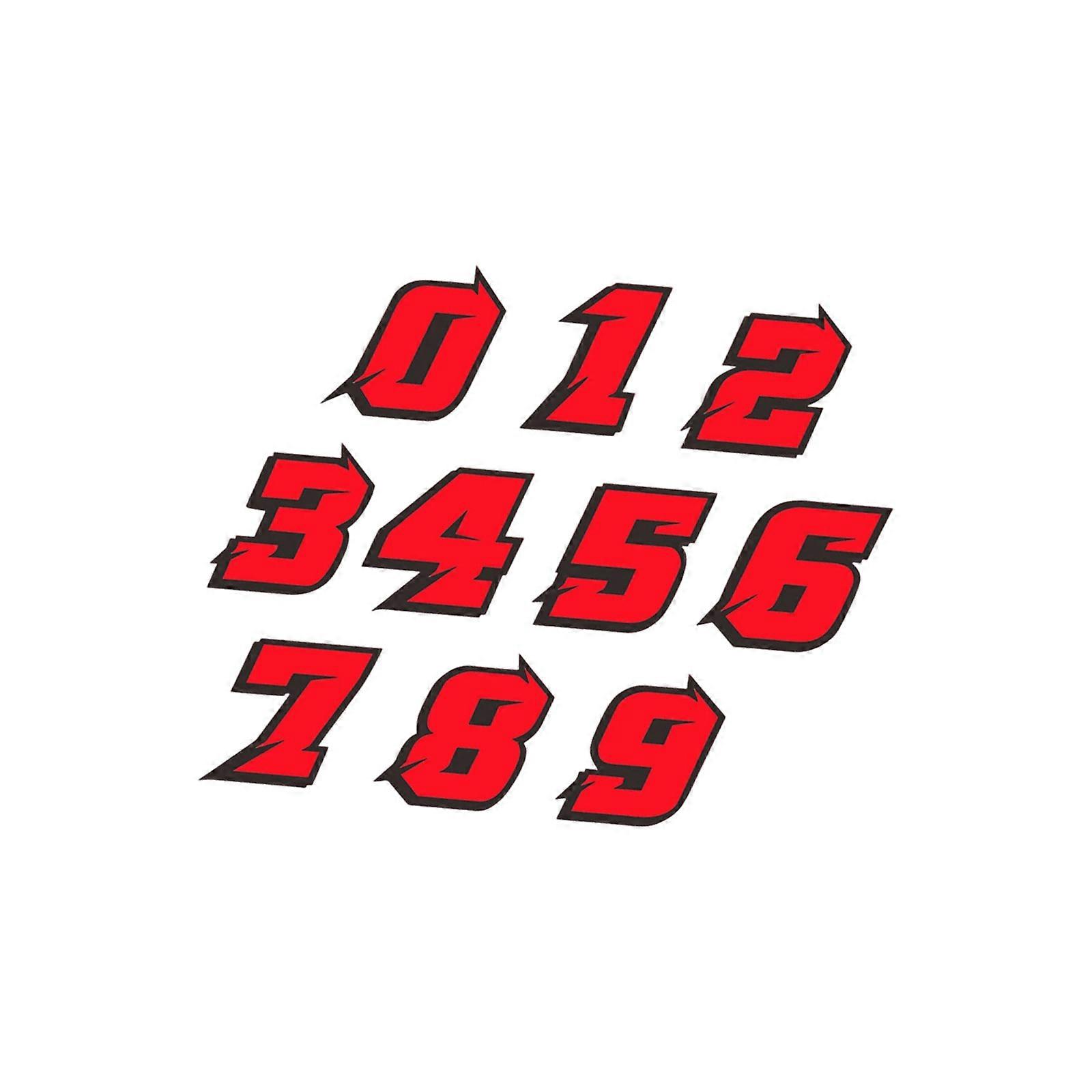Colors Color Changing Motorcycle Decals Stick Weatherproof Racing Number Stickers For Bikes Multicolor