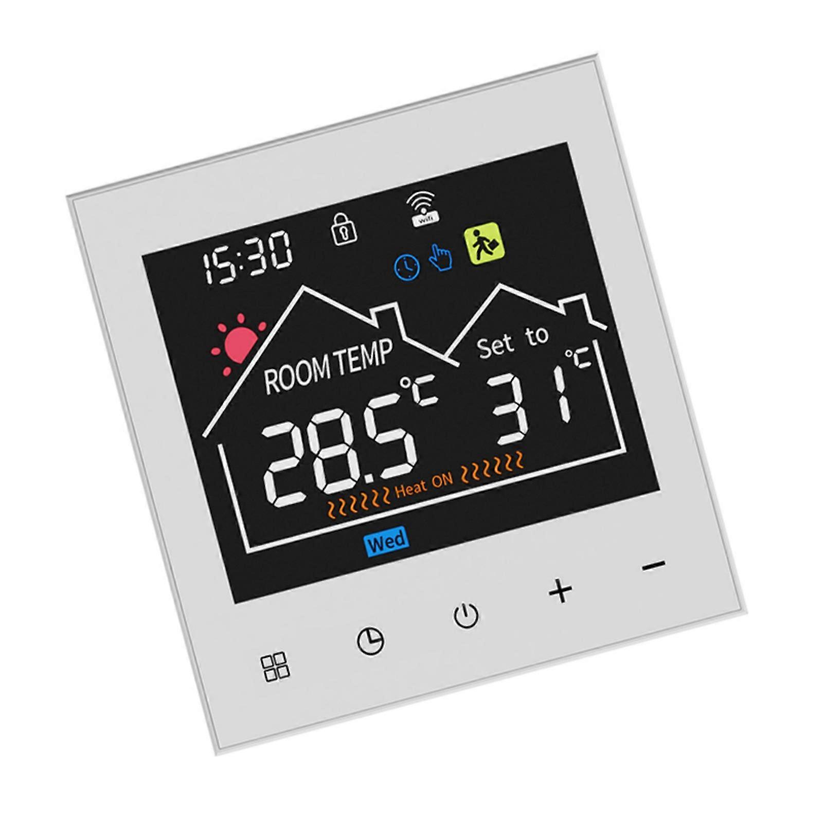 Intelligent Regulator For Water Boiler Heating Device Through Application Virtual Assistant Temperature Display  White