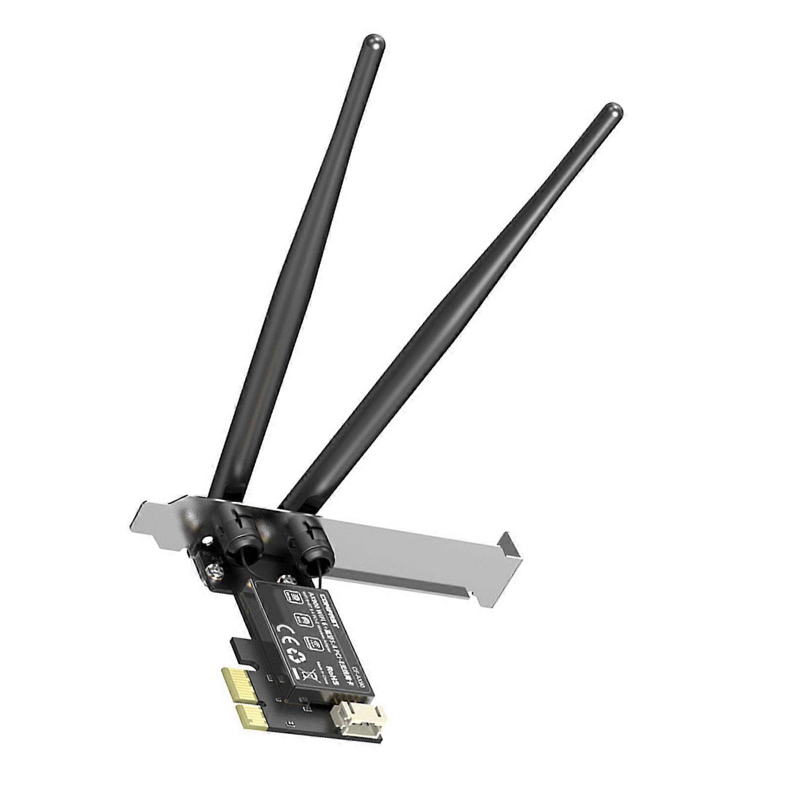 2.4/5.8GHz AX900Mbps Bluetooth-compatible 5.4 PCIe Adapter WiFi 6 Wireless Networking Card Module with 2x3dBi SMAs Antennas Kits Multicolor