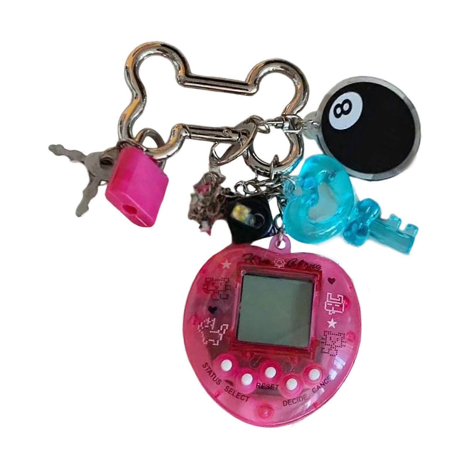 Nostalgic 90s Style Digital Pet Keychain Portable Interactive Toy With Feeding Mini Games For All Ages Multicolor