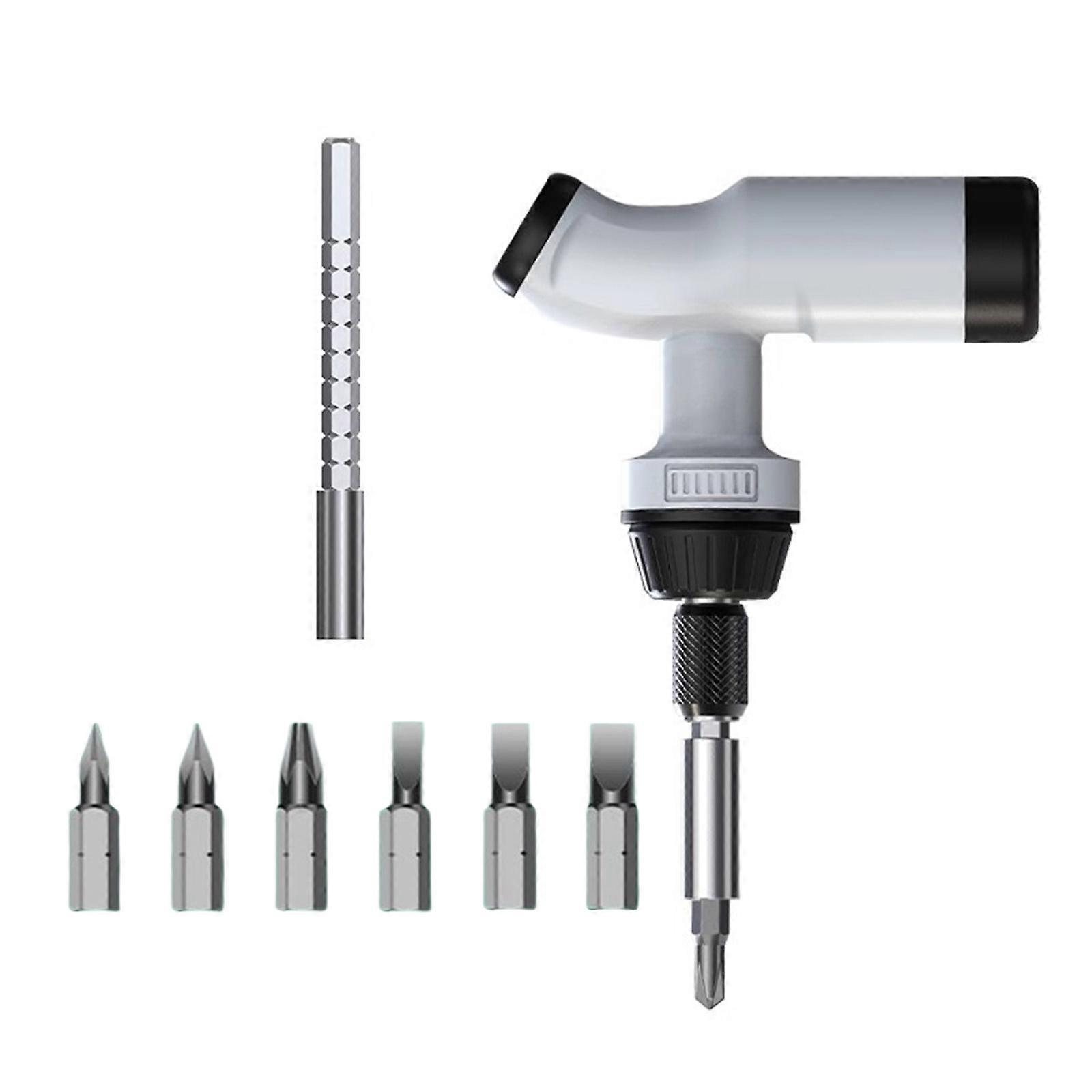 Magnetic Ratchet Screwdriver Set for Automotive and Appliance Maintenance Slotted and  Tip Does Not Shakes Multicolor