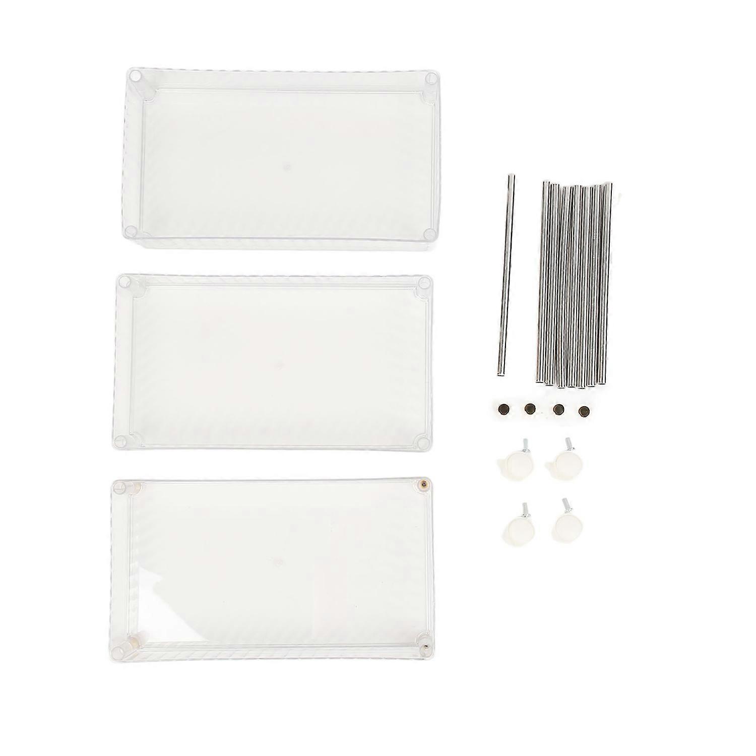 Kitchen Storage Rack Cart Multifunctional 3 Layers ABS Slim Rolling Utility Cart for Bathroom Snacks