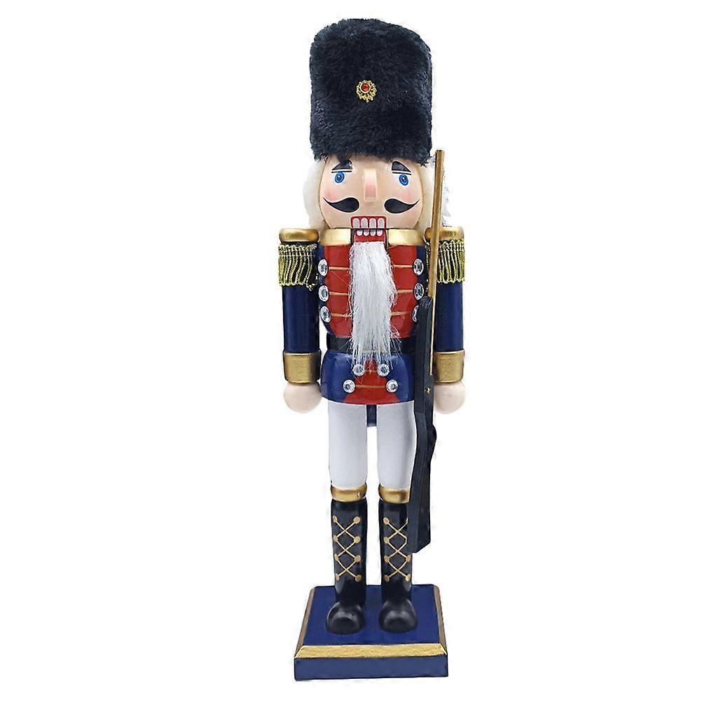 Wood Nutcracker Craft Christmas Decoration Cartoon Nutcracker Figure Soldier Nutcracker