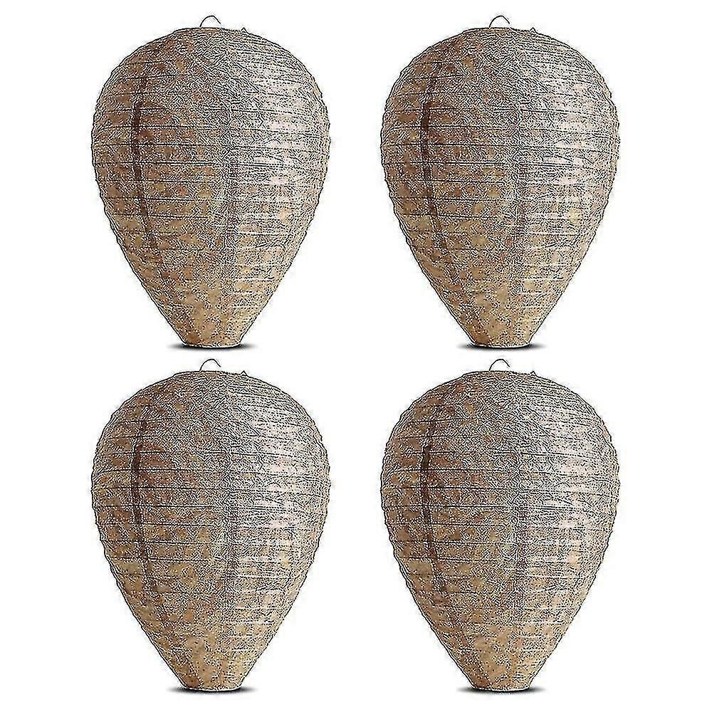 upgraded  Wasp Nest Decoy - Pack of 4 Hanging Fake Wasp Nests