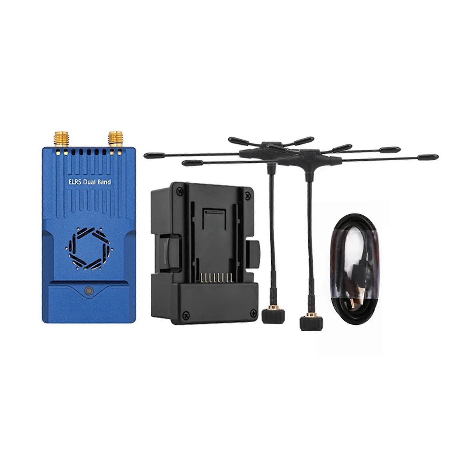 Twin Band Transmitter Suitable For Drones 915MHz 2.4GHz Build In Heat Dissipation Fan 7-30V Wide Voltage Compatibility Multicolor