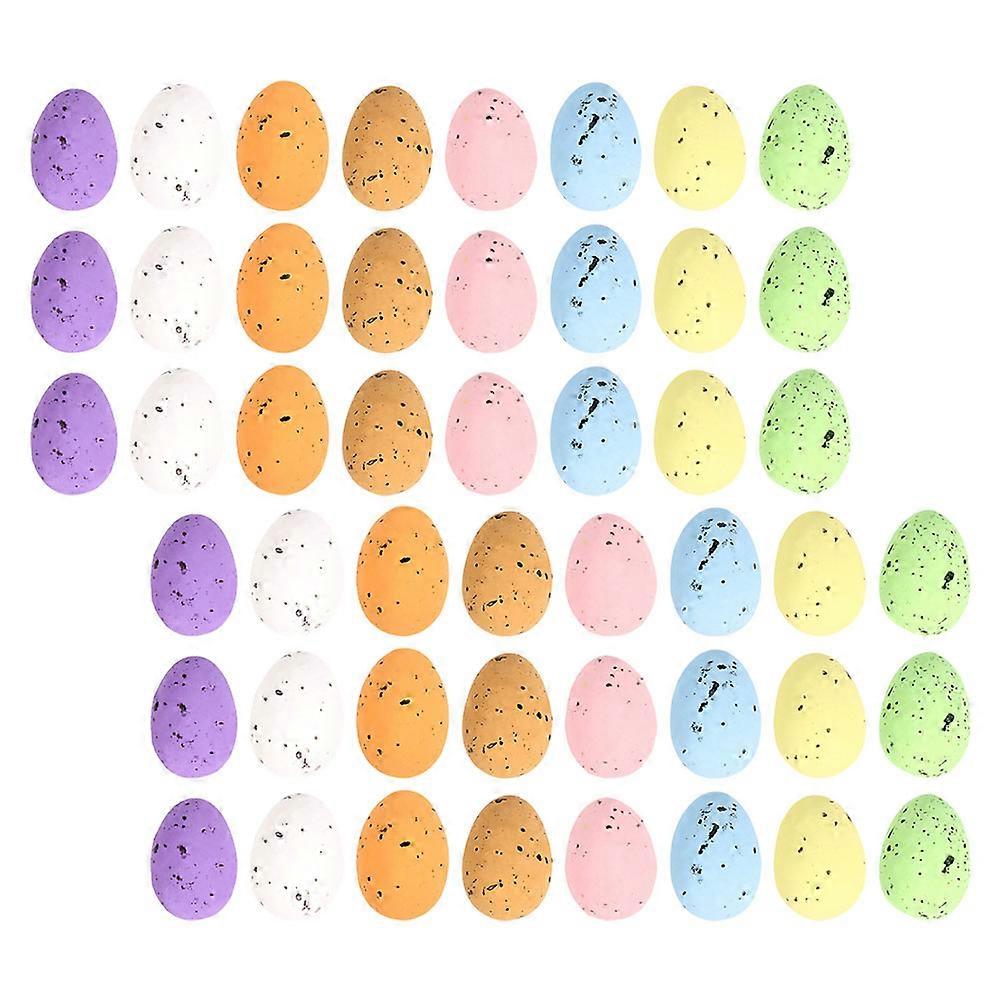 100Pcs Small Foam Eggs Decorations Easter Party Decorative Egg Models Colored Foam Eggs Decors