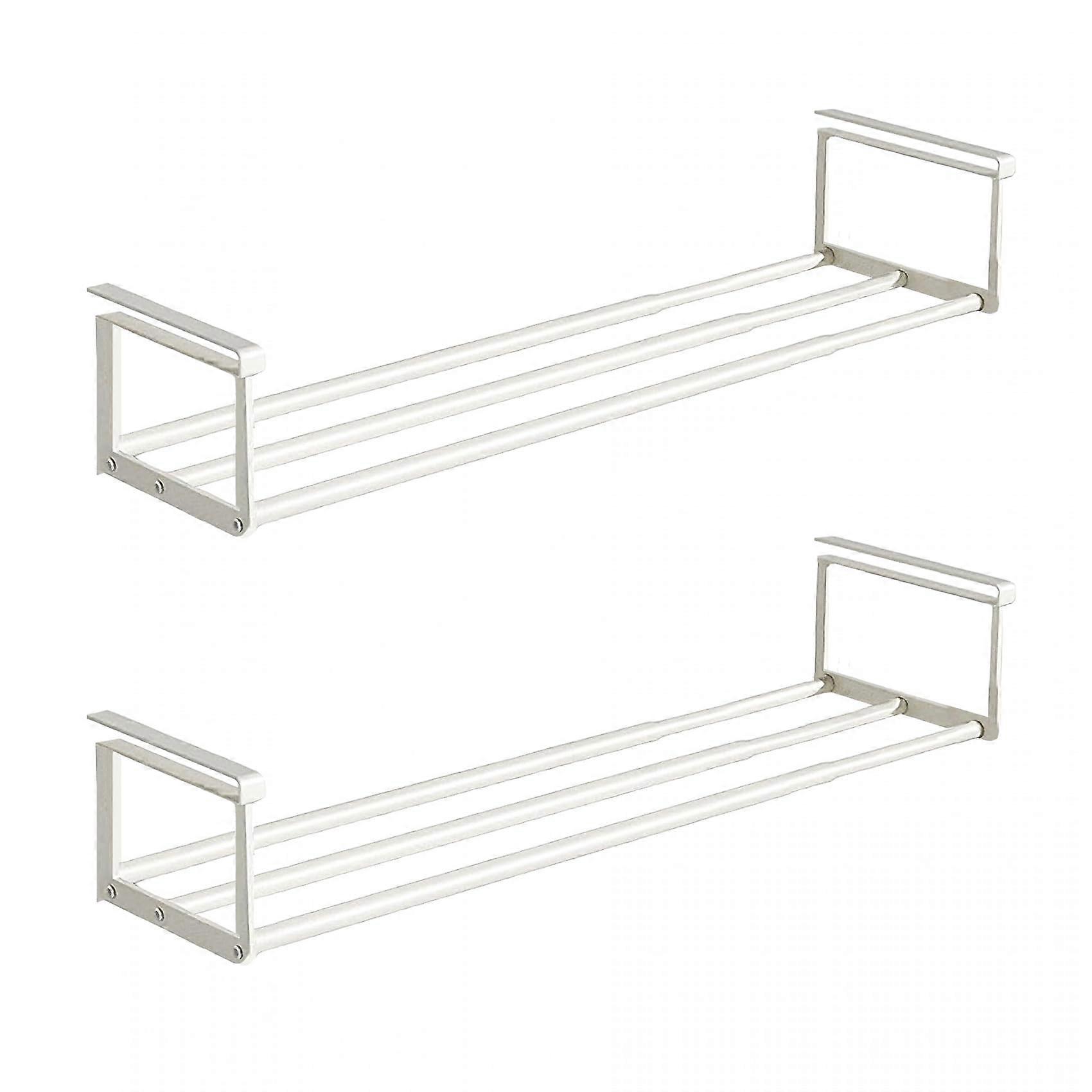 Expandable Shoe Rack Organizer Adjustable Under Shelf Storage for Shoes or Clothes, 2 Pack White Ref: 1801