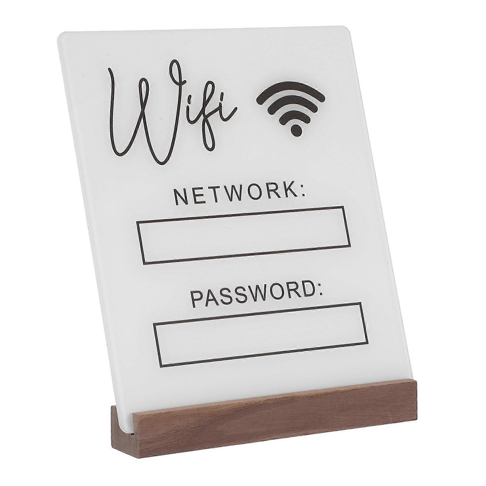 Wireless Network Password Sign Acrylic WiFi Board for Decor