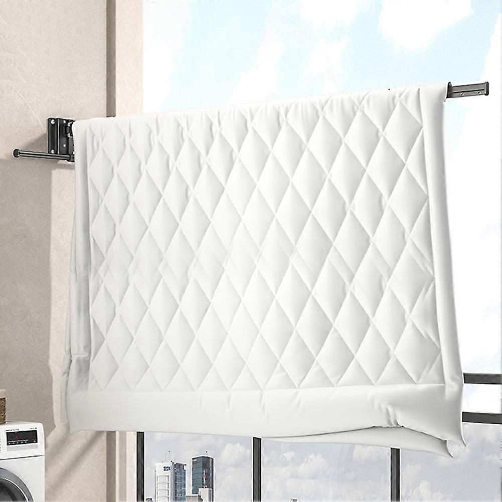 Wall-Mounted Clothes Drying Rack - Foldable Telescopic Household Clothes Drying Rod Design for Efficient Drying