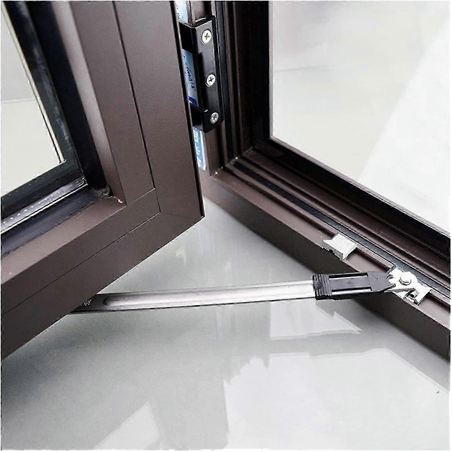 Window restrictor for doors - stainless steel two-link angle control