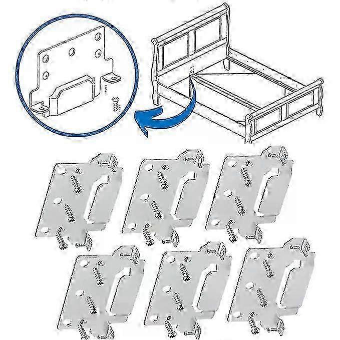 25-26 6PCS/Set For Skorva Midbeam Bed Monunting Brackets RV Parts Monunting Brackets With Fitting Screws Camper Conversion Brackets
