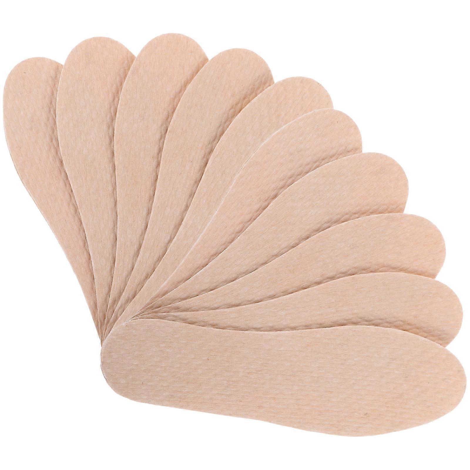 Wood Pulp Shoe Inserts for Men with Nonslip Function 20Pairs Beige Insoles