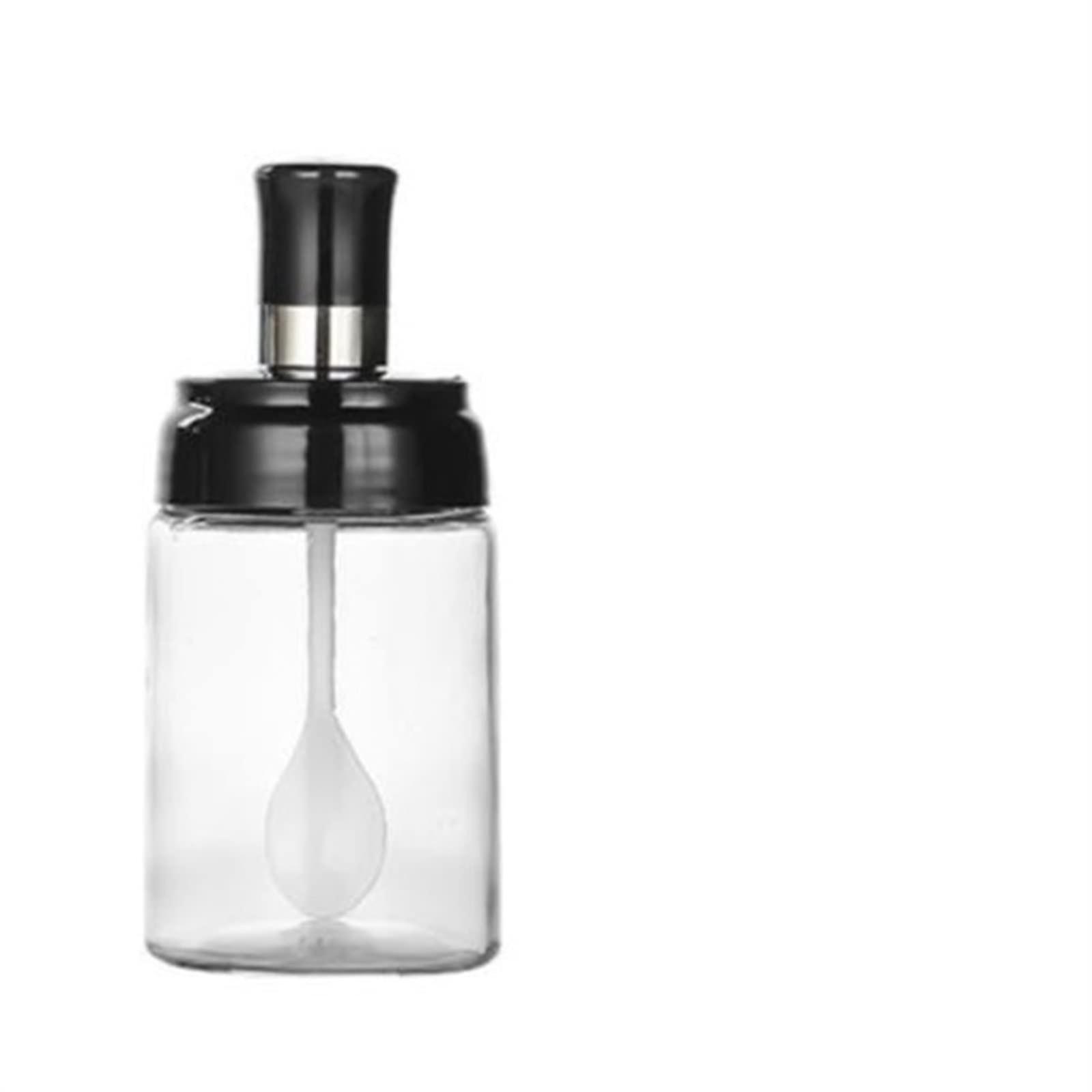 Glass Sugar Bowl with Lid Clear Spice Jar MultiPurpose Storage for Kitchen Condiments