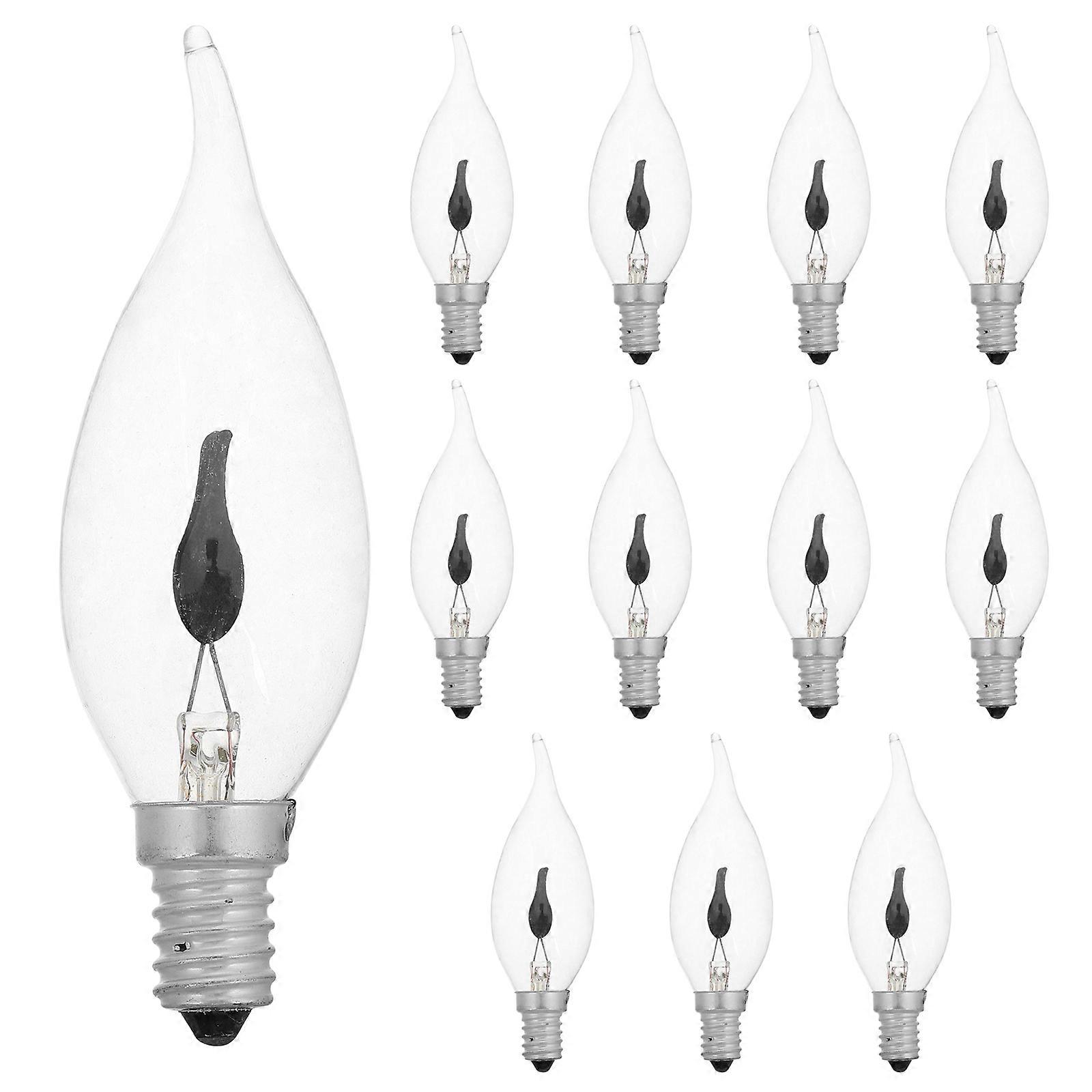 Fire Flame Bulbs for Candle Lighting 12Pcs Flicker Flame Effect Bulbs