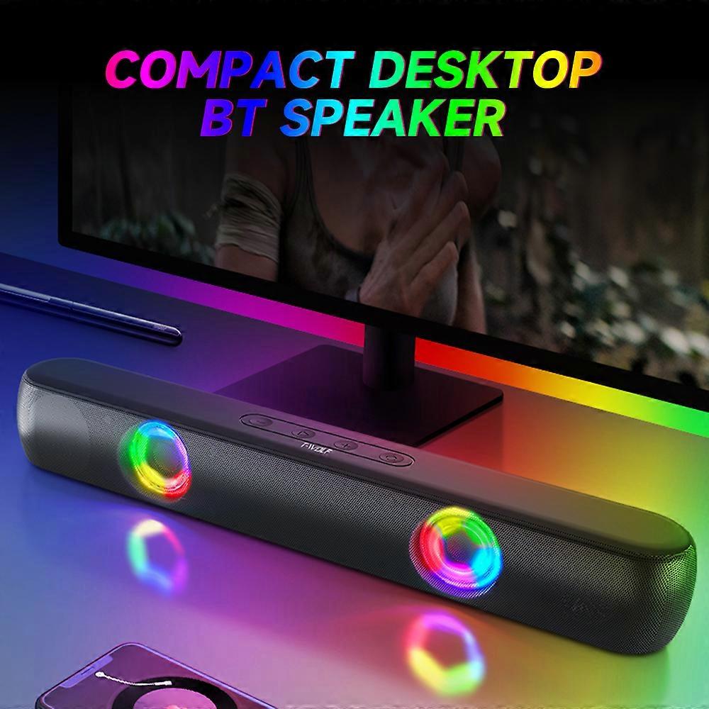 T-WOLF BT320 Wireless BT Speaker with RGB Light, True Wireless Stereo, TF Card Support