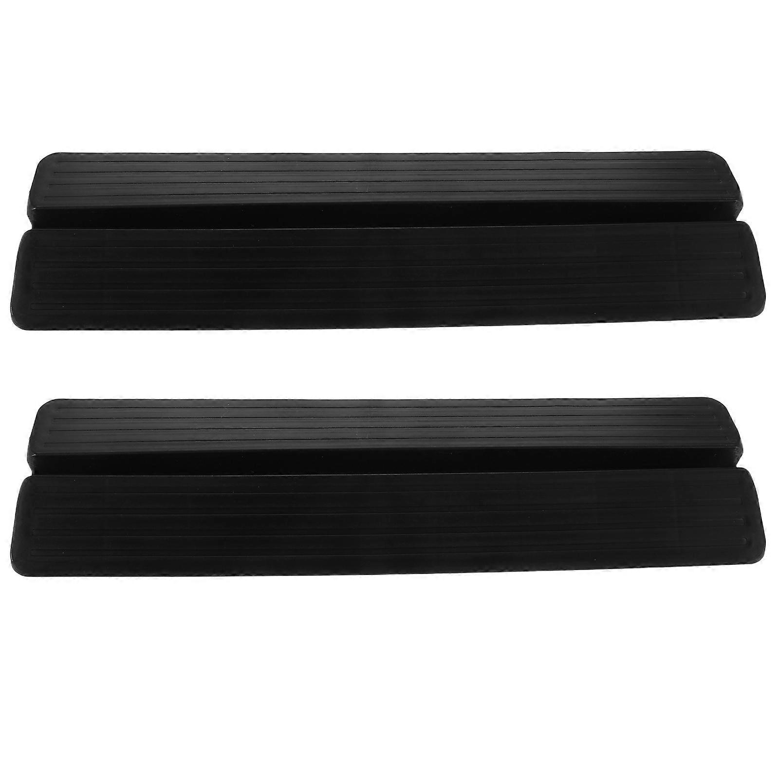 Support Feet for Baby Gate Black Color Delivering Safety with 2Pcs Pedal Accessories