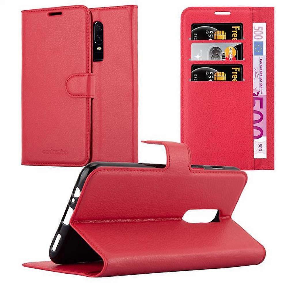 OnePlus 6 Case - Protective Case with Card Slots and Stand Function